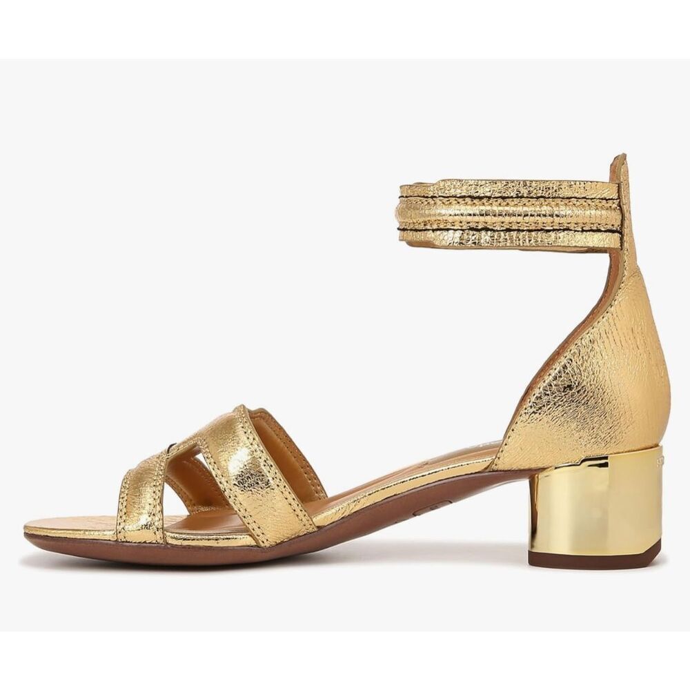 Franco Sarto womens Nora Ankle Strap Low Block Heel SandalHeeled Sandal -7.5